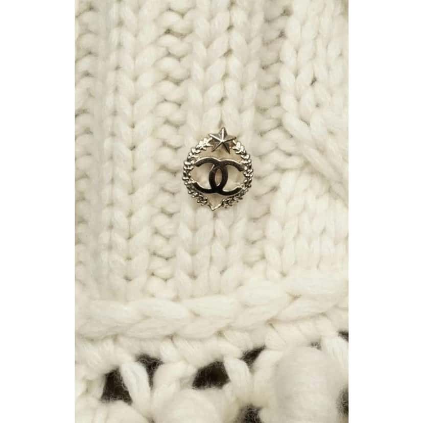 Chanel 2009 Knit Dress White Wool Very good condition - Inside View