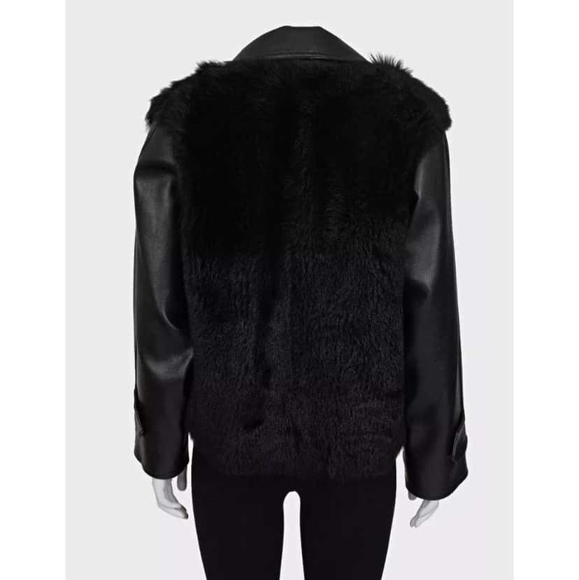 Balmain Lambskin Jacket Black Leather Very good condition - Inside View