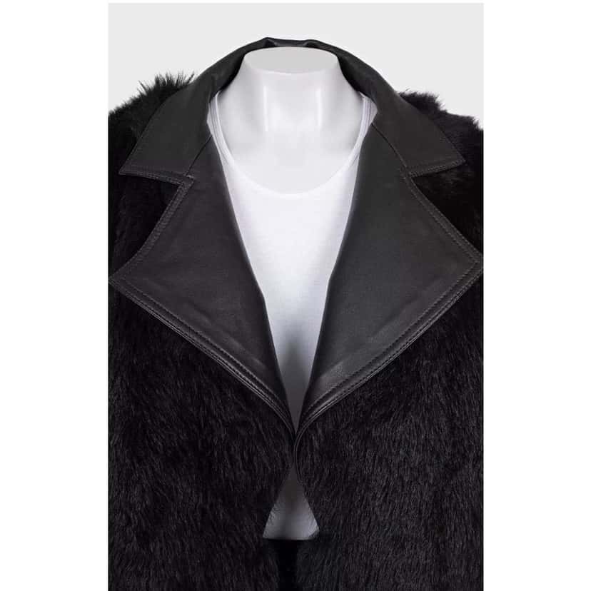 Balmain Lambskin Jacket Black Leather Very good condition - Model View