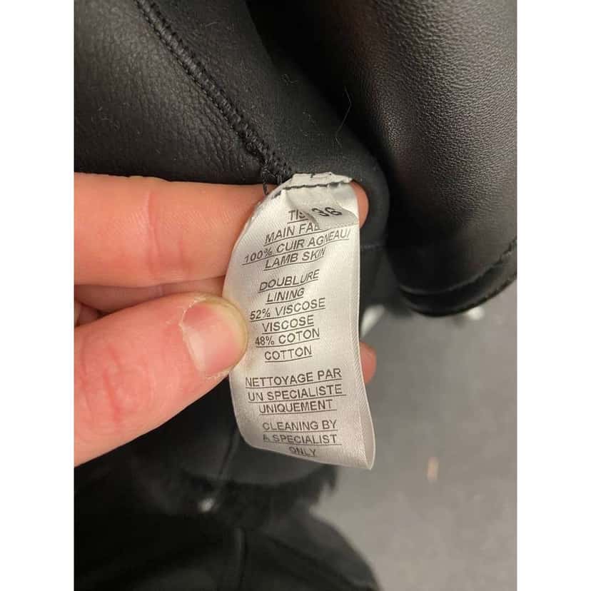 Balmain Lambskin Jacket Black Leather Very good condition - Box View