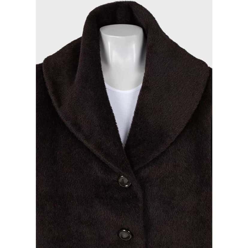 Max Mara Teddy Coat Brown Wool Very good condition - Model View