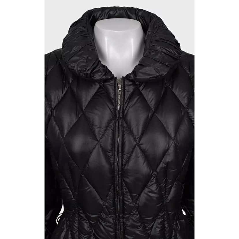 Roberto Cavalli Quilted Lace Up Jacket Black Lace Very good condition - Model View
