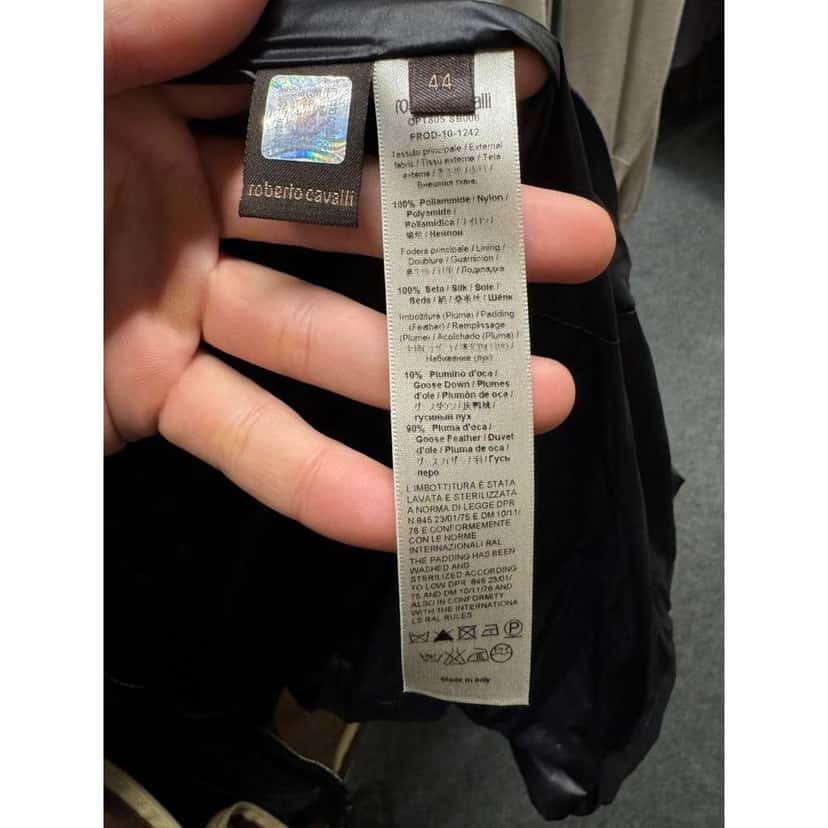 Roberto Cavalli Quilted Lace Up Jacket Black Lace Very good condition - Box View