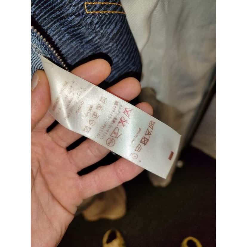 Louis Vuitton Dress with Trim Blue Leather Very good condition - Model View