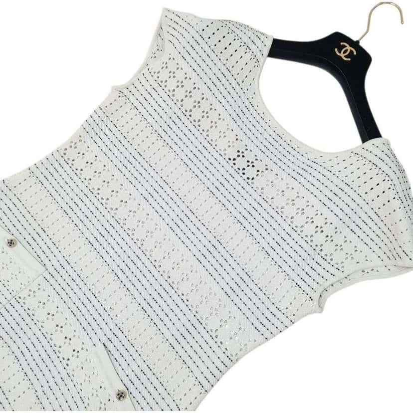 Chanel 2017 Shift Mini Dress Black Cotton Very good condition - Box View