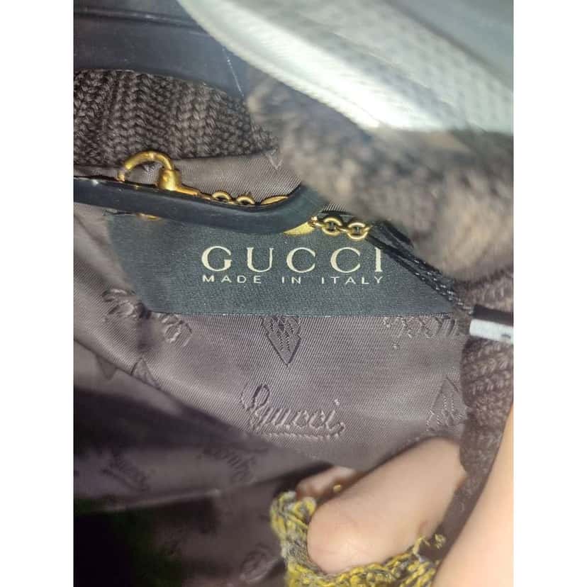Gucci Jacket Black Leather Very good condition - Box View