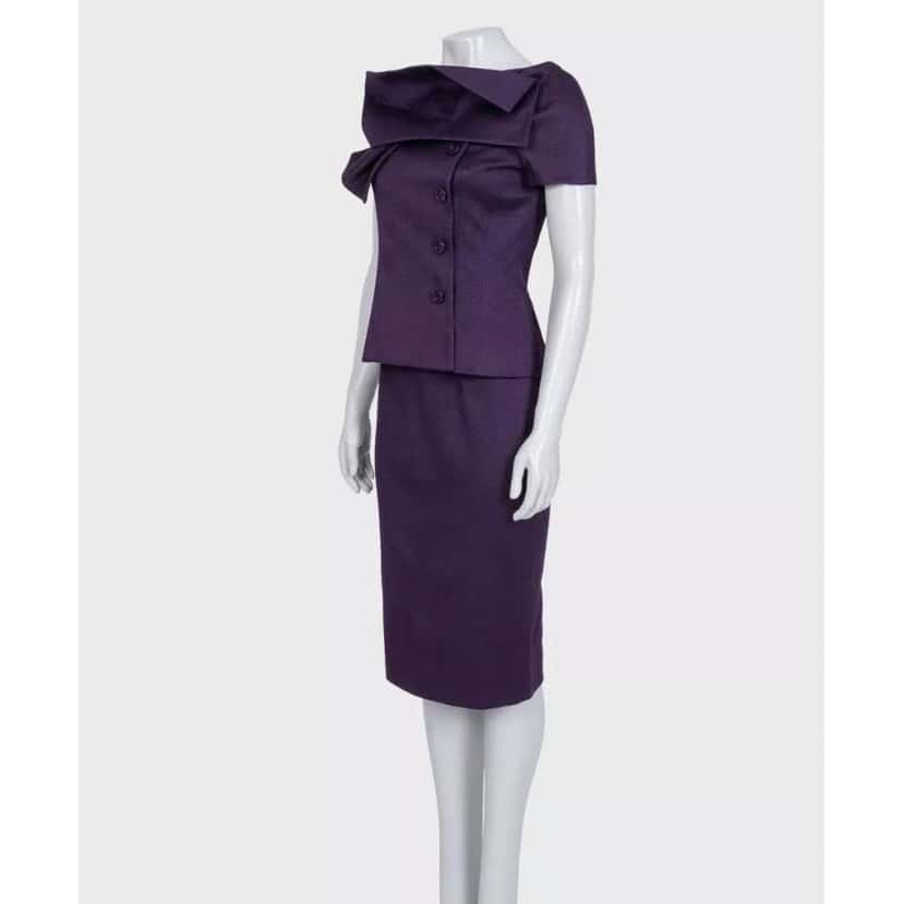 Dior Christian Suit Purple Cotton Very good condition - Back View