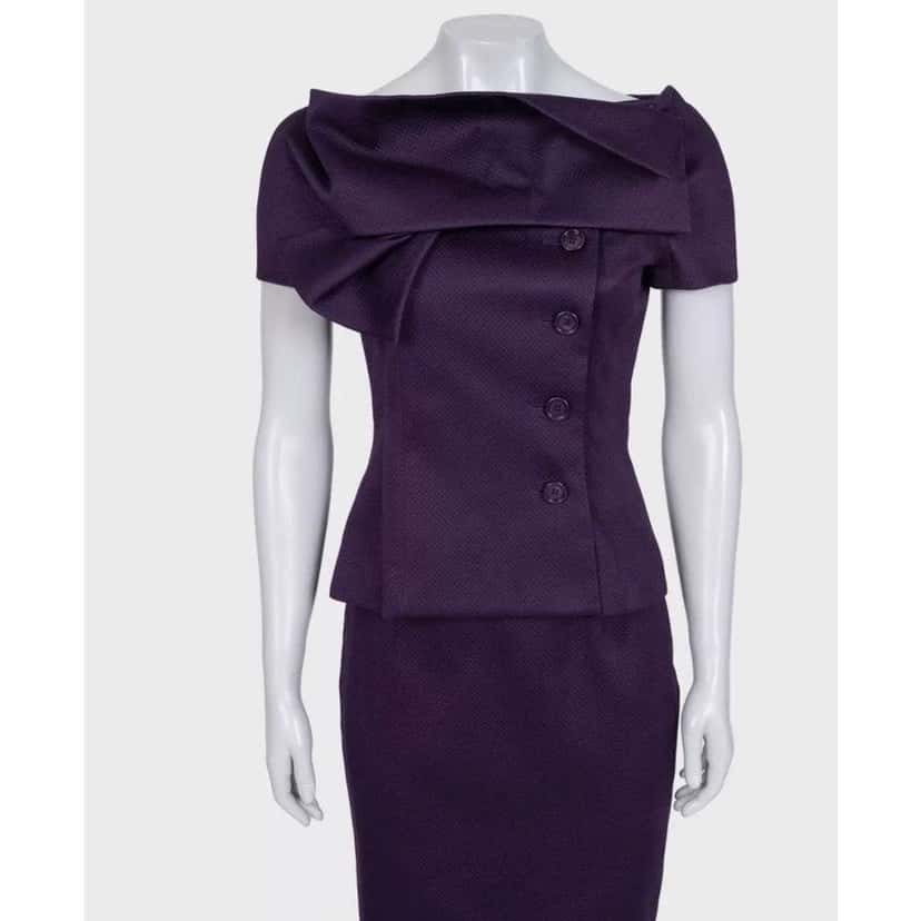 Dior Christian Suit Purple Cotton Very good condition - Box View