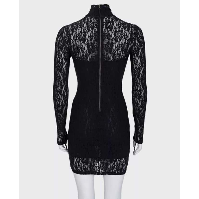 Dolce & Gabbana Lace Dress Black Cotton Very good condition - Inside View