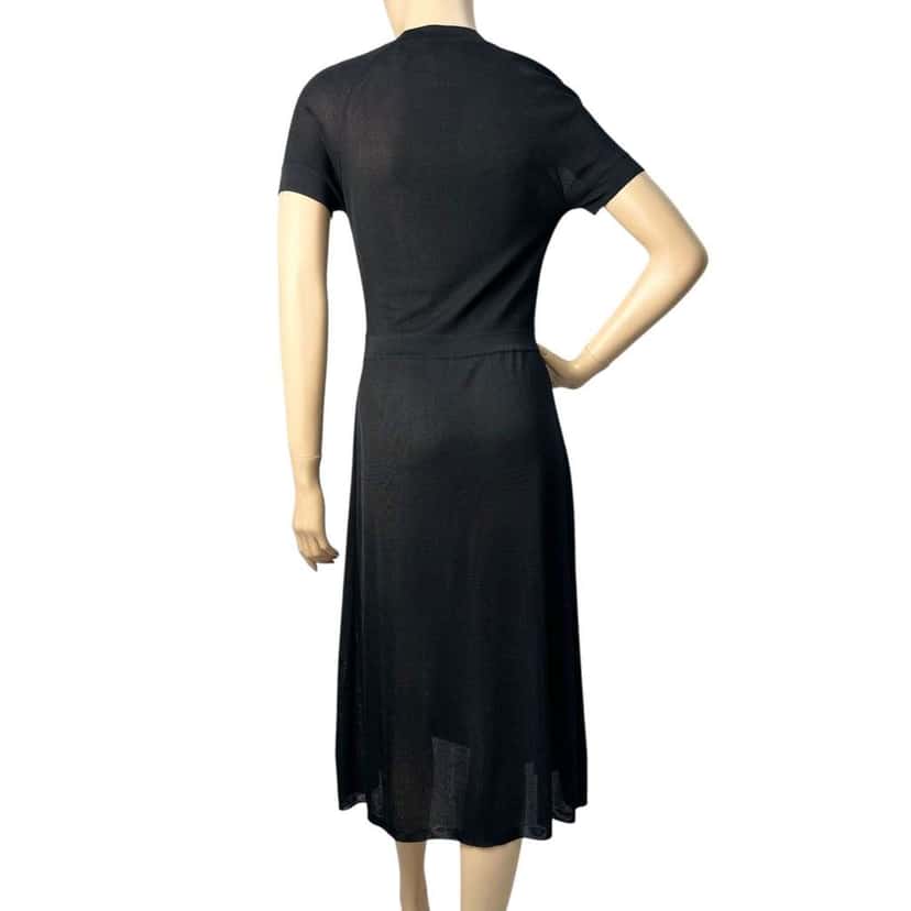 Chanel Knitted Midi Dress Black Cotton Very good condition - Back View