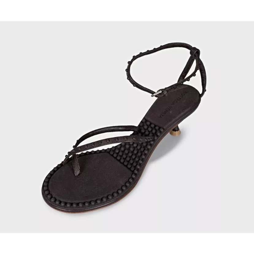 Bottega Veneta Kitten Heel Strappy Sandals Brown Leather Very good condition - Inside View