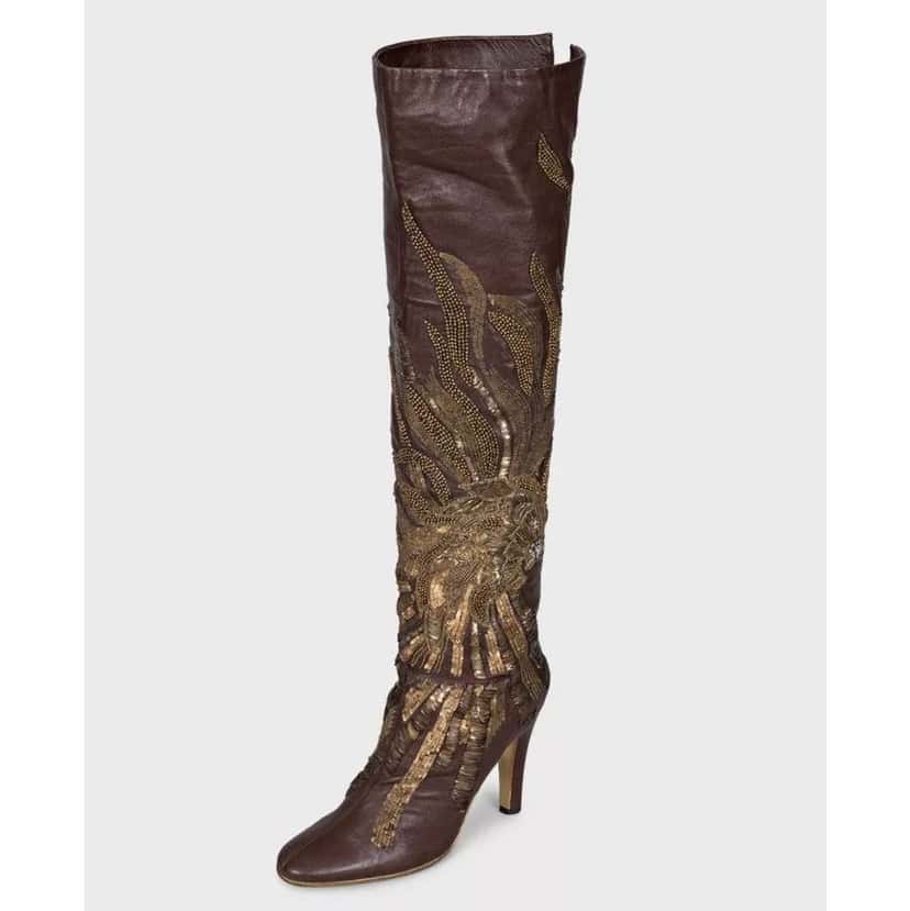 Roberto Cavalli Boots Brown Leather Very good condition - Inside View