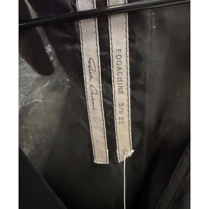 Rick Owens Sheer Cupro Loose Flowing Dress Black Cotton Very good condition - Box View