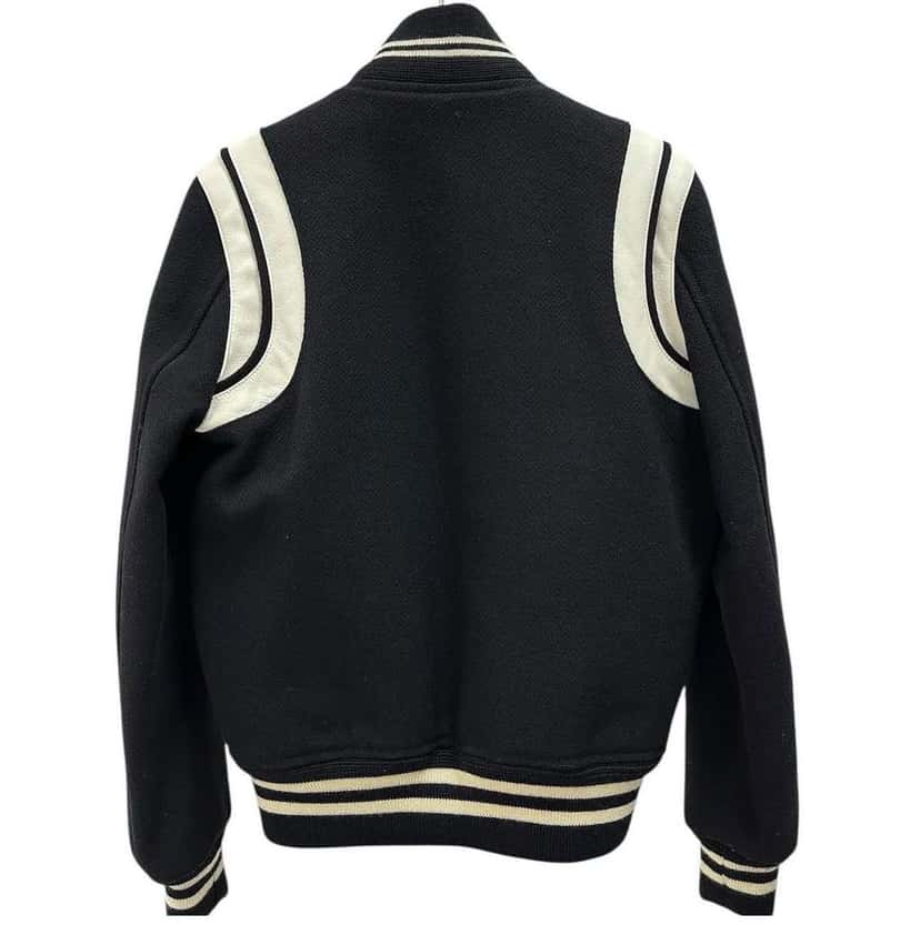 Saint Laurent SLP Teddy Baseball Jacket Black Cotton Very good condition - Inside View