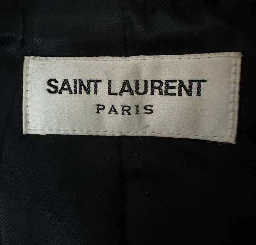Saint Laurent SLP Teddy Baseball Jacket Black Cotton Very good condition - Model View