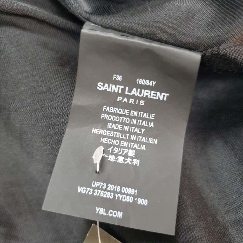 Saint Laurent SLP Teddy Baseball Jacket Black Cotton Very good condition - Box View
