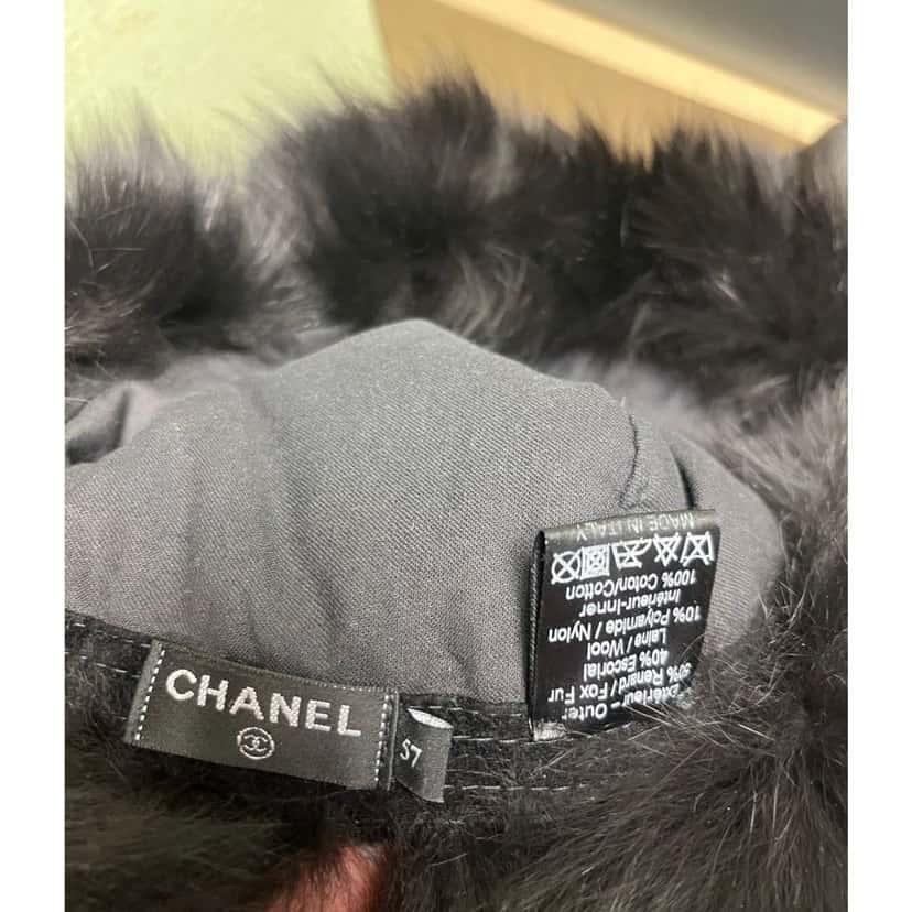 Chanel Hat Black Cotton Very good condition - Box View