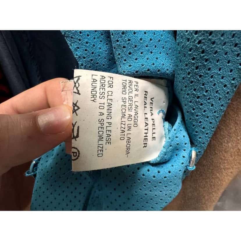 Dolce & Gabbana Perforated Shirt Light Blue Leather Good condition - Box View