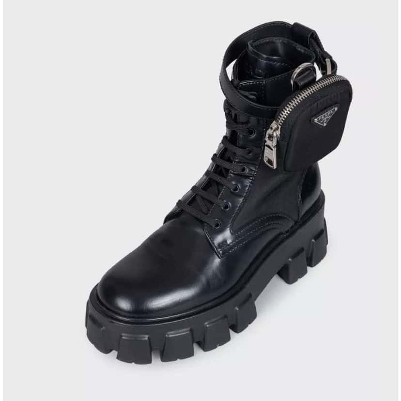 Prada Monolith Boots Black Leather Very good condition - Inside View