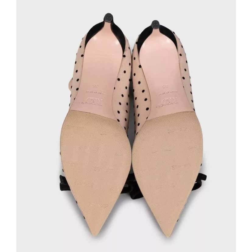 Valentino Garavani Valentino Bow Detail Ankle Boots Beige Leather Very good condition - Box View