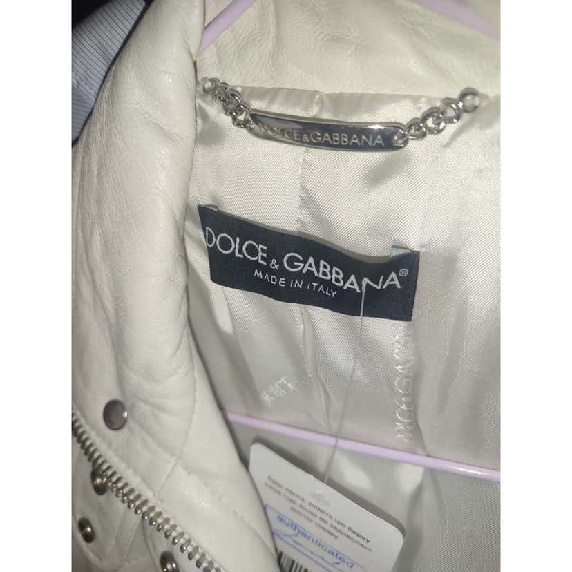 Dolce & Gabbana Jacket White Leather Very good condition - Box View