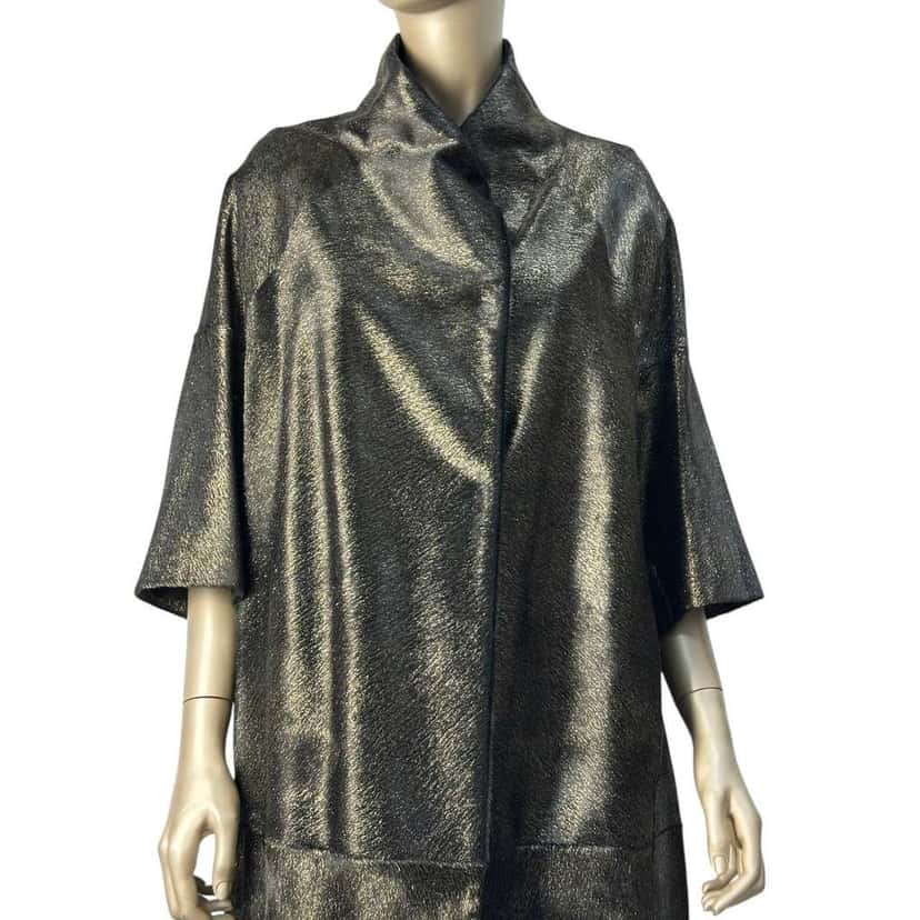 Moschino Coat IT Black Leather Very good condition - Back View