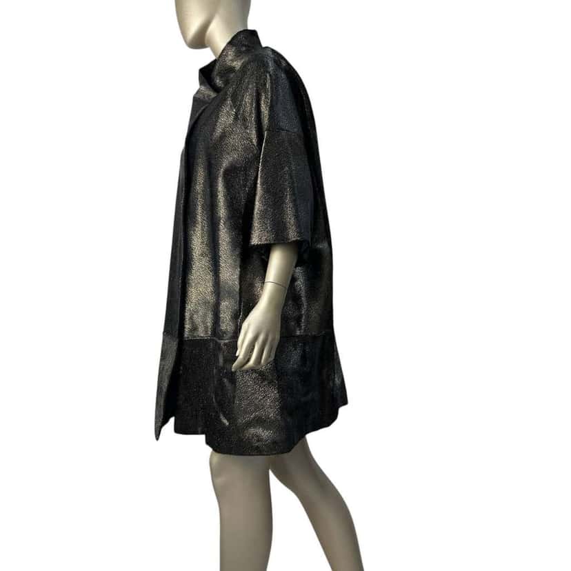 Moschino Coat IT Black Leather Very good condition - Box View