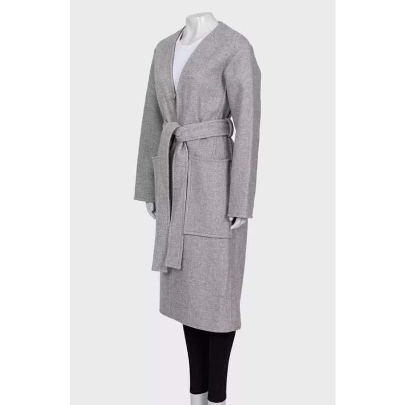 Celine Blend Coat Grey Wool Very good condition - Back View