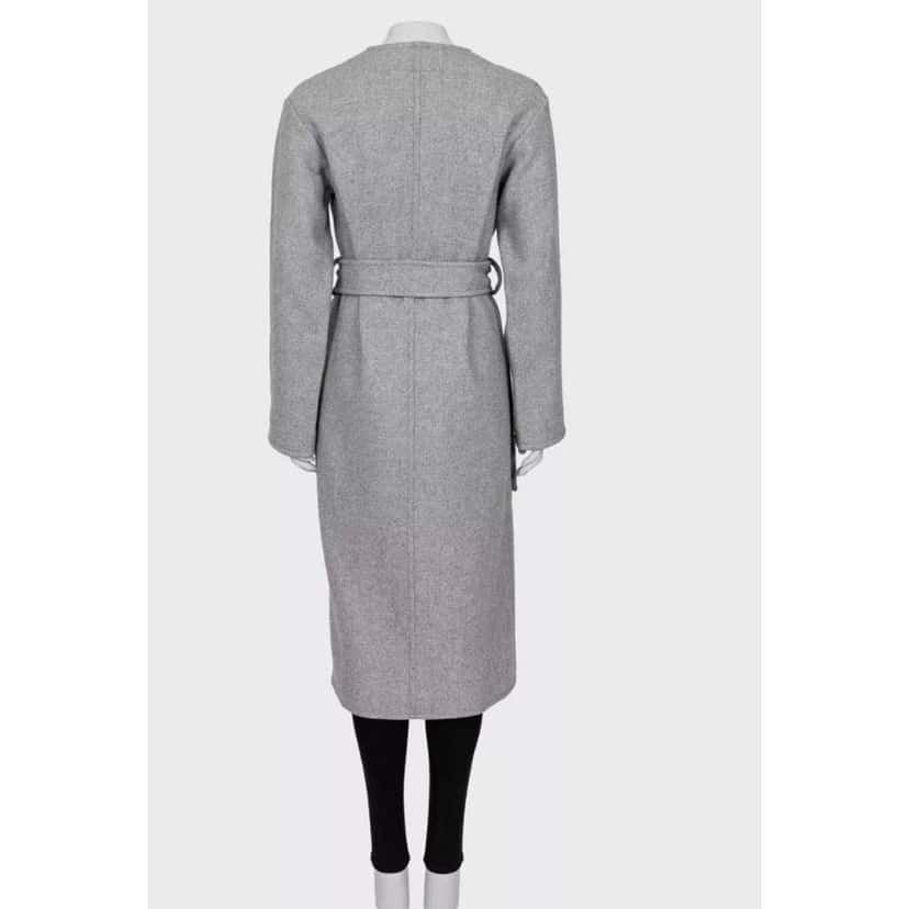 Celine Blend Coat Grey Wool Very good condition - Inside View