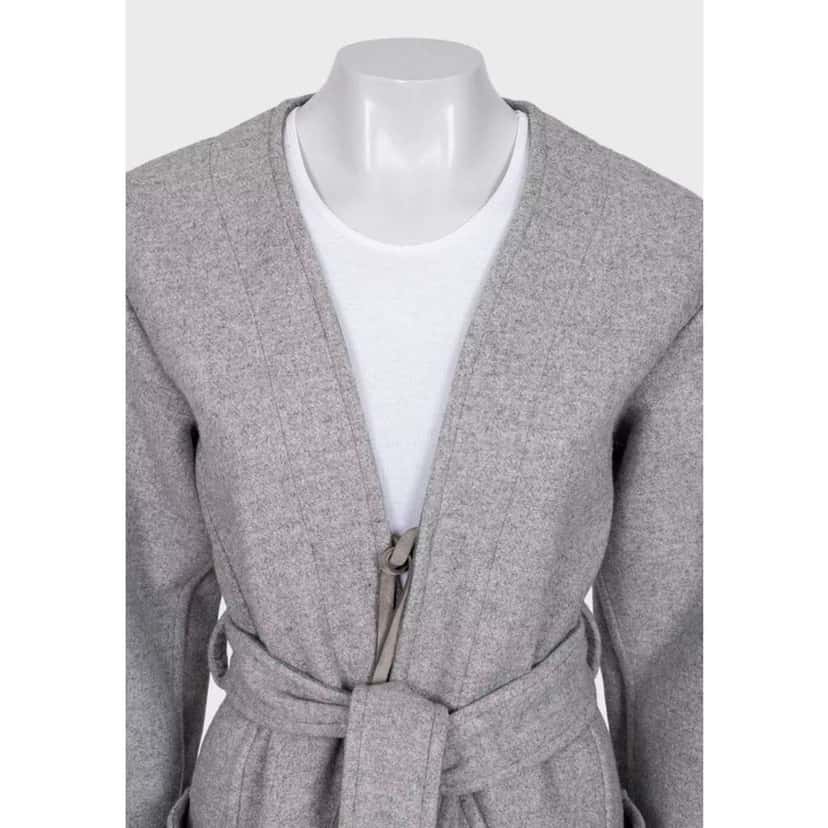 Celine Blend Coat Grey Wool Very good condition - Box View