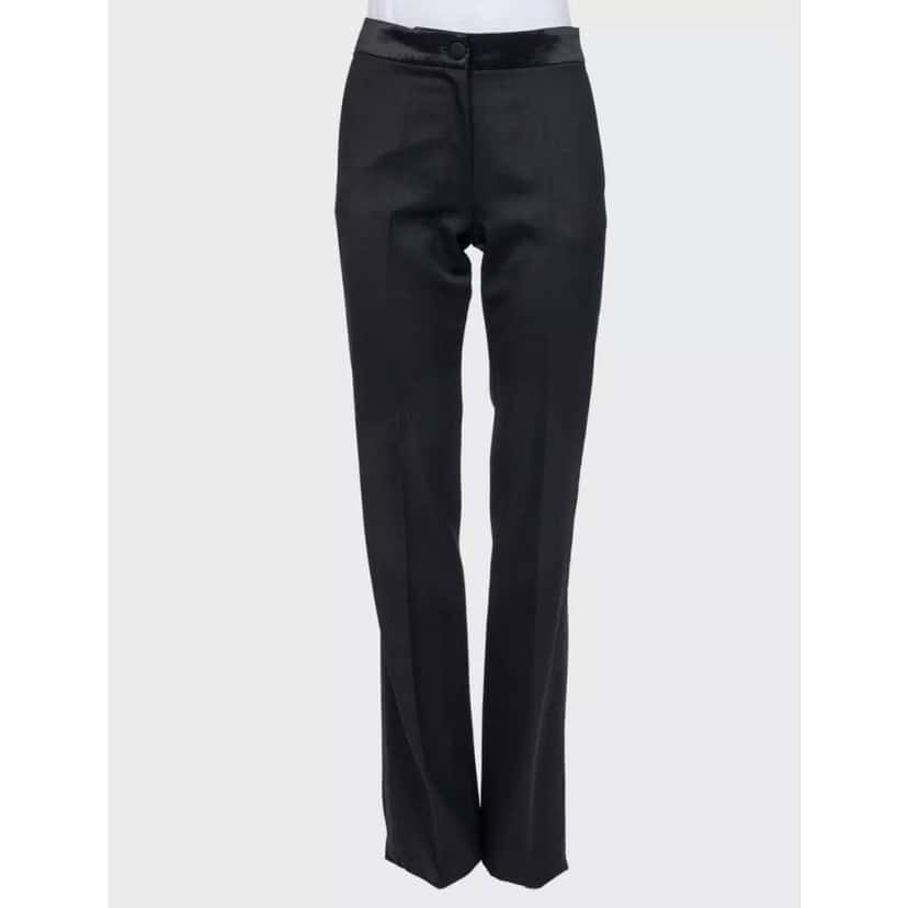 Saint Laurent Suit with Long Jacket Black Silk Very good condition - Model View