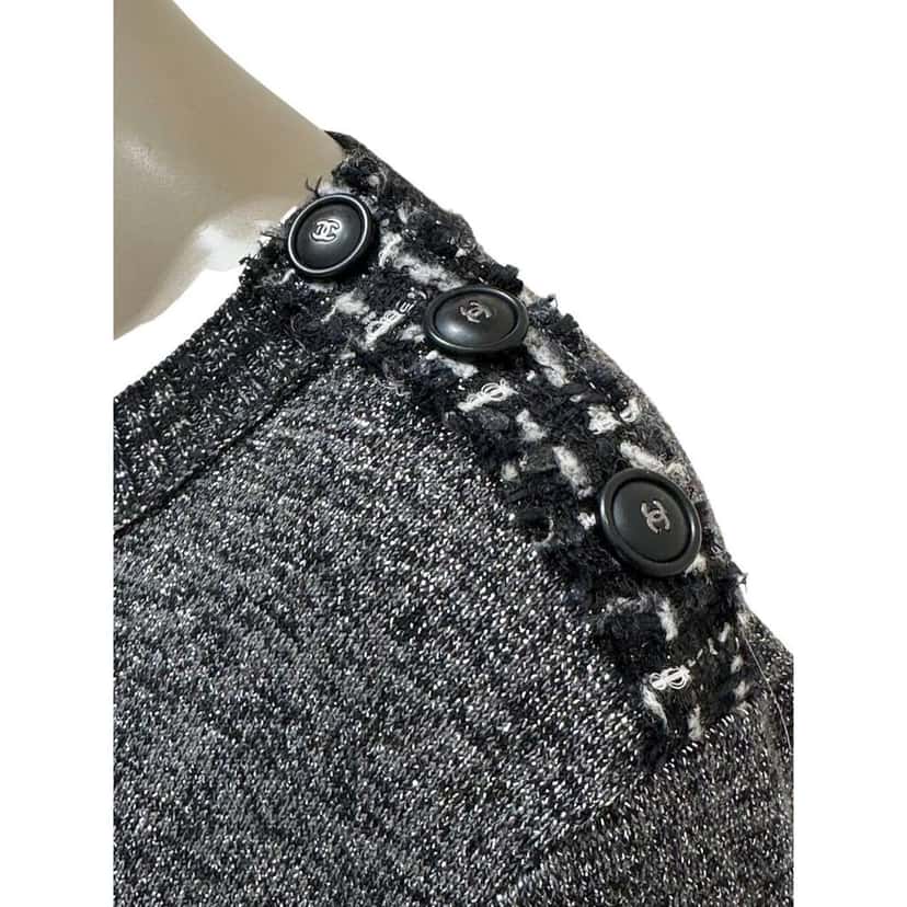 Chanel Pre Fall 2017 Shift Dress Grey Wool Very good condition - Box View