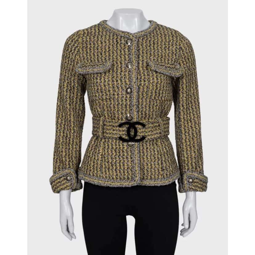 Chanel Multi Color Single Breasted Jacket MultiColor Cotton Very good condition - Model View