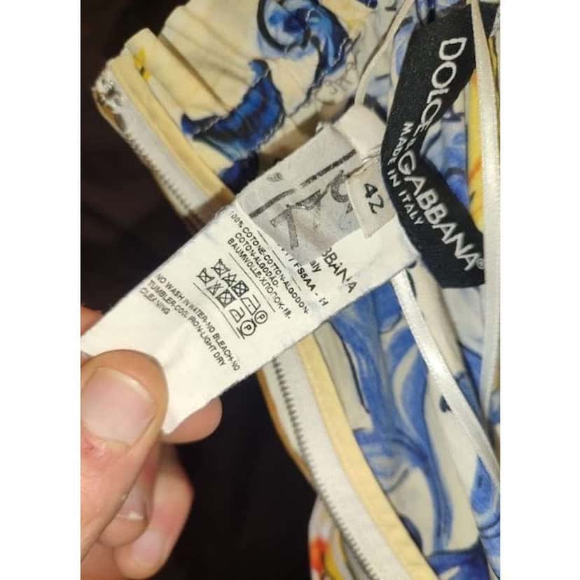 Dolce & Gabbana Majolica Print Sundress White Cotton Very good condition - Box View