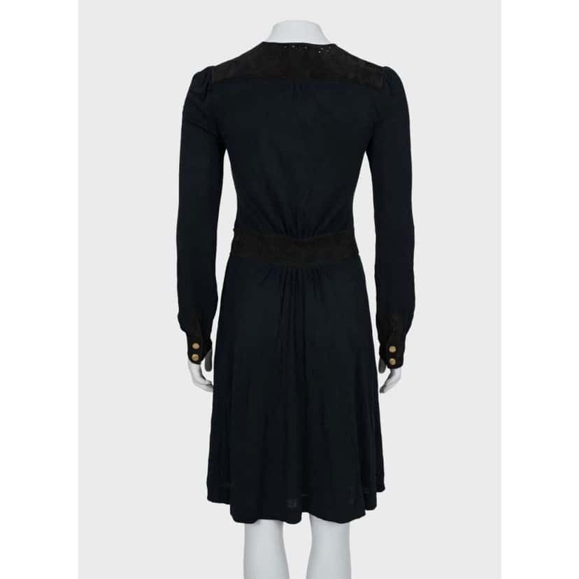 Gucci Fitted Dress with Faux Belt Blue Very good condition - Inside View