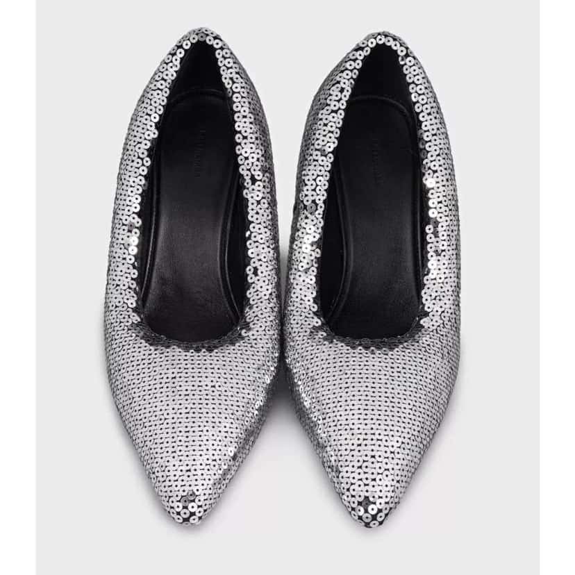 Balenciaga Sequin Stiletto Pumps Black Leather Very good condition - Inside View