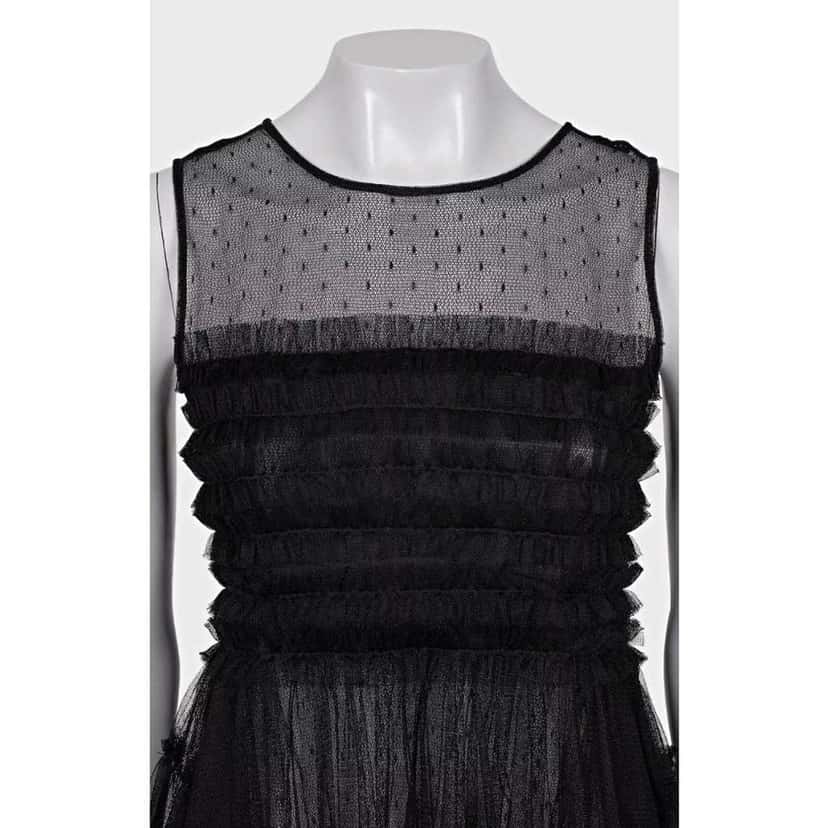 Valentino Garavani Valentino Mesh Dress Black Cotton Very good condition - Model View