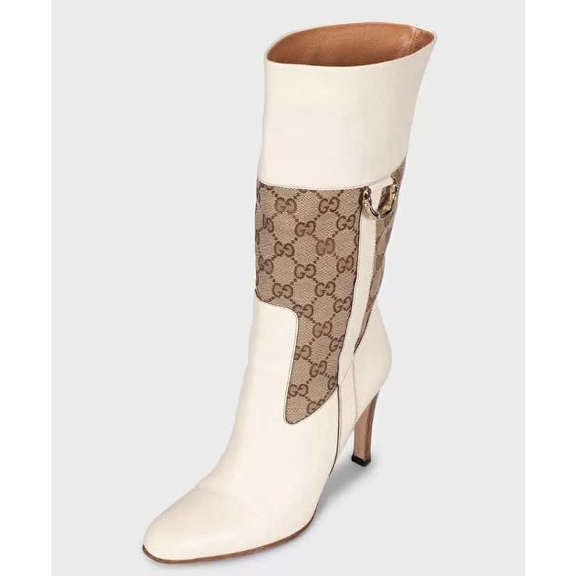 Gucci Ankle Boots White Leather Very good condition - Inside View