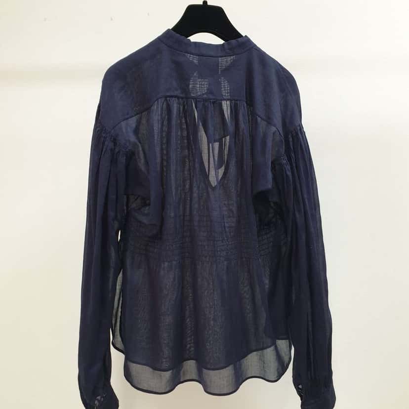 Chanel Waist 2 Cc Logo Buttons Blue Cotton Very good condition - Back View