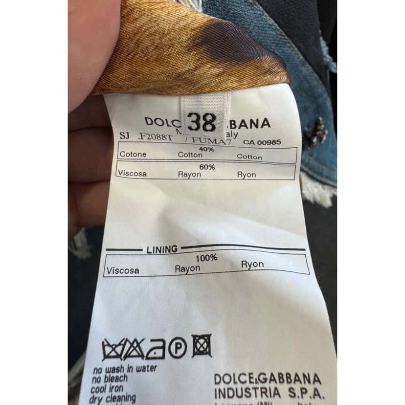 Dolce & Gabbana Fitted Insert Jacket Black Cotton Very good condition - Box View