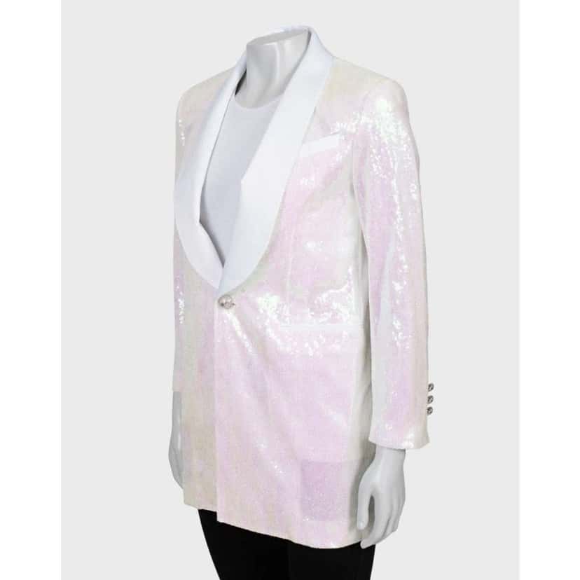 Balmain Sequin Jacket White Good condition - Back View