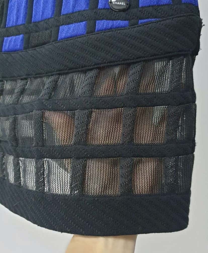 Chanel Multicoloured 2013 Geometric Checkered Cocktail Red Cotton Very good condition - Inside View