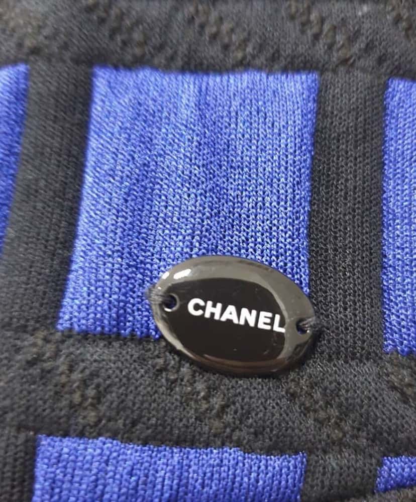 Chanel Multicoloured 2013 Geometric Checkered Cocktail Red Cotton Very good condition - Model View