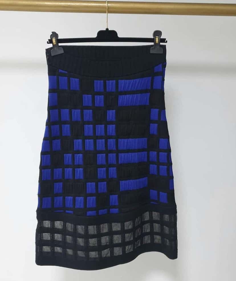 Chanel Multicoloured 2013 Geometric Checkered Cocktail Red Cotton Very good condition - Box View