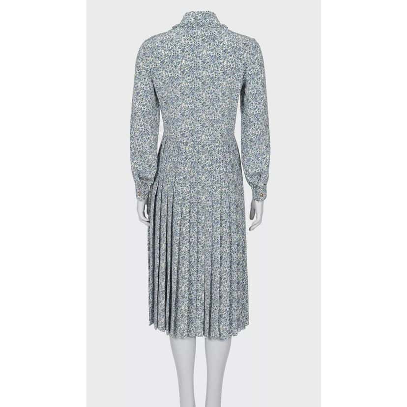 Celine Floral Dress (US Small) Gold Silk Very good condition - Back View