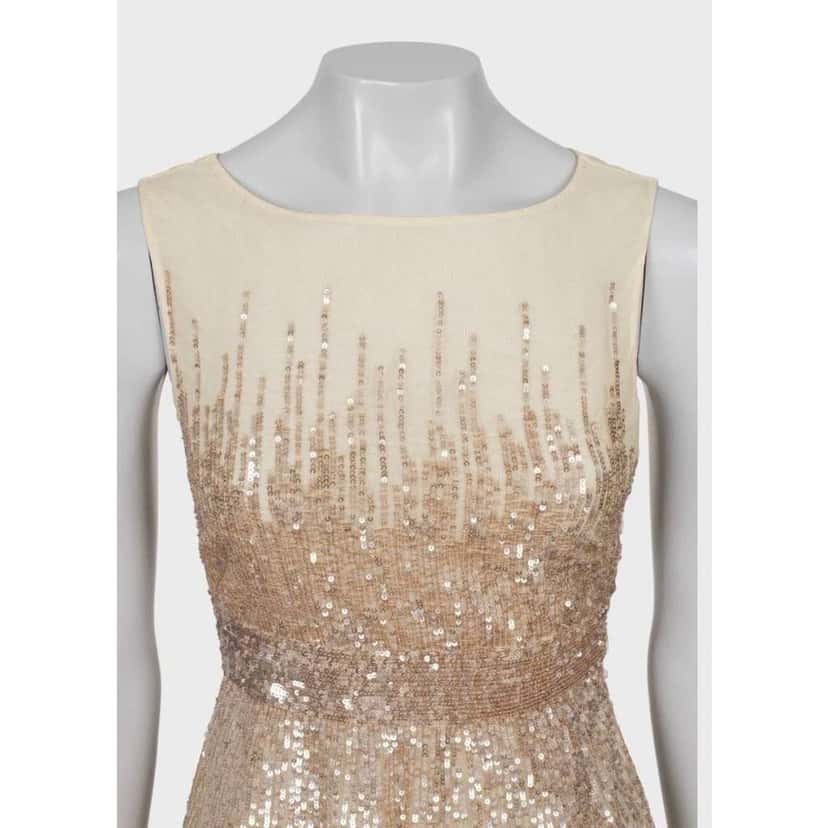 Valentino Garavani Valentino Sequin Mini Dress Beige Very good condition - Model View