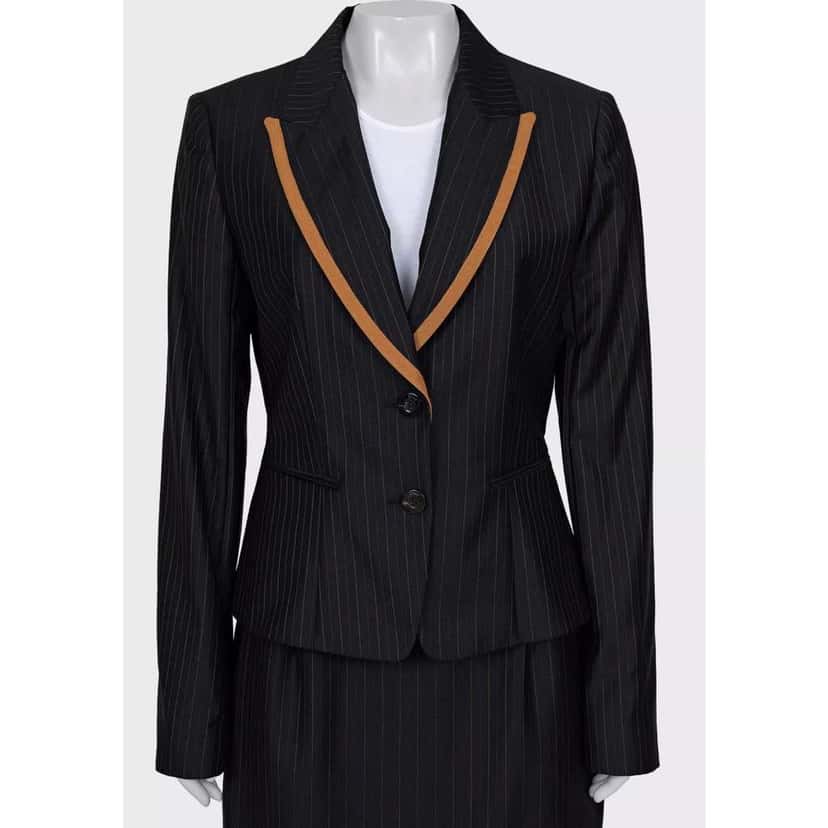 Dior Christian Pinstripe Suit / XXLPre Black Silk Very good condition - Box View