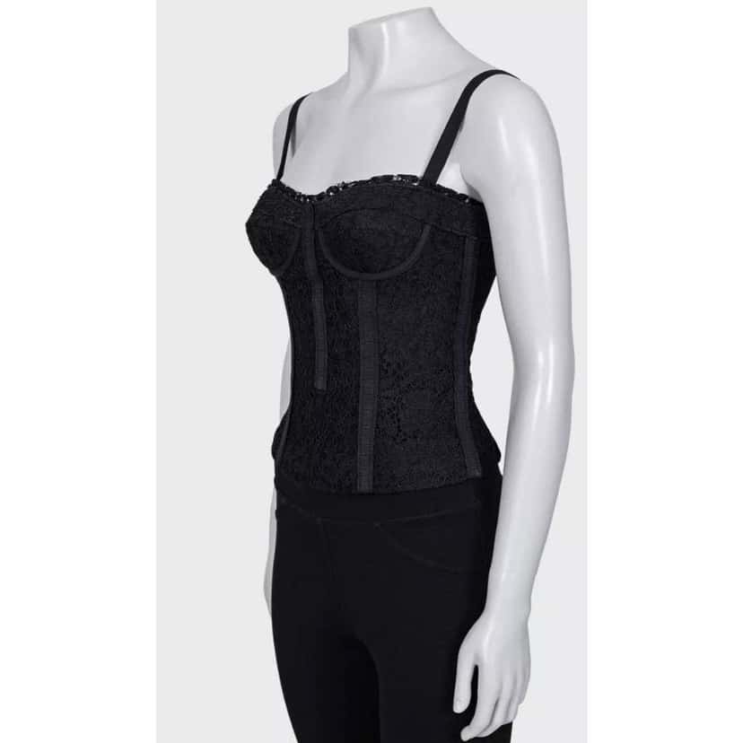 Dolce & Gabbana Lace Corset Top Black Lace Very good condition - Back View
