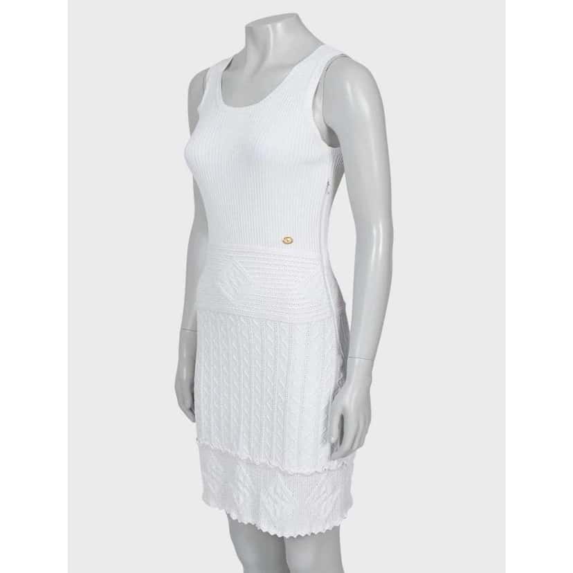 Chanel Viscose Blend Dress (Runs Small) White Very good condition - Back View