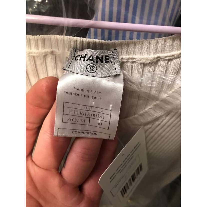 Chanel Viscose Blend Dress (Runs Small) White Very good condition - Box View